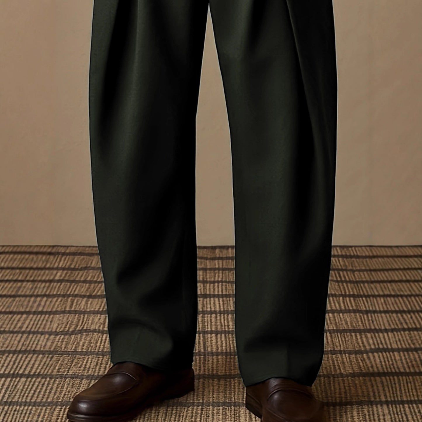 Fashionable Pocket Casual Solid-Color Dress Pants